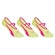 Kit de Meias Sapatilha Puma Pilates Antiderrapante - Feminino - 3 Pares AMARELO/ROSA