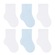 Kit de Meia Sapatilha Selene Básica Bebê com 6 Pares - Infantil AZUL/BRANCO