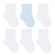 Kit de Meia Sapatilha Selene Básica Bebê com 6 Pares - Infantil BRANCO/AZUL