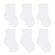 Kit de Meia Sapatilha Selene Básica Bebê com 6 Pares - Infantil BRANCO