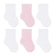 Kit de Meia Sapatilha Selene Básica Bebê com 6 Pares - Infantil ROSA/BRANCO