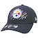 Boné Aba Curva New Era Pittsburgh Steelers 940 Crucial Outubro Rosa - Snapback - Adulto CINZA ESCURO