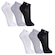 Kit de Meias Cano Curto Lupo - Feminino - 6 Pares PRETO/CINZA