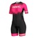 Macaquinho Ciclismo ERT Elite Pink Power Forro em Gel - Feminino PRETO/ROSA