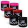 Kit Bandagem Elástica 3m Muvin com 3 Pares - Atadura Protetora - Boxe Muay Thai Artes Marciais Luta Vermelho/Rosa