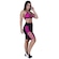 Conjunto Orbis Fitness com Bermuda Tiras Degrade + Top Bojo Decotado - Feminino PRETO/ROSA