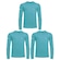 Kit Camisas Térmicas Puma Manga Longa UV50+ - Infantil - 3 unidades AZUL