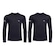 Kit Camisas Térmicas Puma Manga Longa UV50+ - Infantil - 2 unidades Preto/Preto