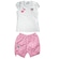 Kit Uniforme do São Paulo Torcida Baby 050 1 Camiseta + 1 Shots - Infantil BRANCO/ROSA