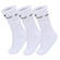 Meia Cano Alto Babolat Basic BB050 - Pack com 03 Pares - 39 ao 42 - Adulto BRANCO