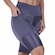 Bermuda Orbis Fitness Bolso Cós Alto Cirre Textura Brilho - Feminina CINZA