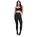 Conjunto Fristyle Fitness Calça Legging e Top Academia - Feminino PRETO