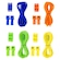 Kit Cadarços Elásticos HUPI Laces com 04 Pares AZUL/LARANJA
