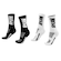 Kit Meia Hupi Corrida Run com 02 Pares - 36 ao 42 - Adulto PRETO/BRANCO