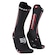 Meia de Compressão Cano Médio Compressport para Bike V4 - Adulto PRETO/VERMELHO