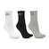 Kit de Meias Cano Médio Olympikus com 3 pares - Masculina PRETO/BRANCO