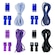 Kit Cadarços Elásticos HUPI Laces com 04 Pares AZUL ESC/AZUL CLA