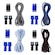 Kit Cadarços Elásticos HUPI Laces com 04 Pares AZUL