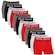 Kit Cuecas Boxer Red Nose Esportiva - 12 Peças - Masculina PRETO/VERMELHO