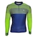 Camisa Manga Longa de Ciclismo Kanxa List UV50 - Masculina Azul/Verde