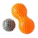 Kit de Rolo + Bola de Massagem Vollo LARANJA/CINZA
