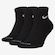 Kit de Meias Cano Curto Nike Everyday Plus Cushioned - Unissex - 3 Pares PRETO