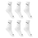 Kit 6 Pares de Meias Puma Esportiva Cano Médio - Feminino BRANCO