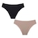 Kit 2 Calcinhas Selene Corte a Fio - Feminina PRETO/BEGE