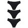 Kit Calcinhas Selene Corte a Fio - Feminina - 3 Unidades PRETO