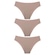 Kit Calcinhas Selene Corte a Fio - Feminina - 3 Unidades BEGE