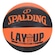 Kit Bola Basquete Spalding Lay-up + Bomba de Ar PRETO/LARANJA