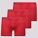 Kit de Cuecas Boxer Lupo Fiber com 3 Unidades - Adulto VERMELHO