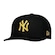 Boné Aba Reta New Era 9FIFTY New York Yankees MLB Gold- Snapback - Adulto PRETO
