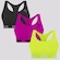 Kit Tops Puma Sem Costura com 3 Unidades - Feminino PRETO