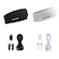 Kit com 2 Testeiras e 2 Cadarços Elásticos Branco e Preto BRANCO/PRETO