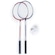 Kit Badminton Hyper Lazer com 02 Raquetes 02 Petecas AZUL