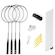 Kit Badminton Hyper Lazer Completo com 04 Raquetes 02 Petecas Rede e Postes CINZA