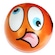 Bolinha Fortalecedora Gold Sports Emoji e Anti-Stress Soft LARANJA