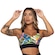 Top Fitness AVA Fitness Wear Suplex Alça Elástico Embutido - Adulto PRETO/AMARELO