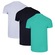 Kit de Camisetas Penalty X com 3 Unidades - Masculina BRANCO/VERDE
