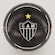 Bola de Futebol de Campo Futfanatics Atlético Mineiro Logo PRETO