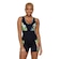 Macaquinho AVA Fitness Wear Suplex Recorte - Feminina PRETO/AMARELO