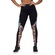 Calça Legging AVA Fitness Suplex com Recorte Estampado - Feminina PRETO/AMARELO