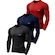 Camiseta Manga Longa LJ Térmica UV 50+ - 3 unidades - Masculina PRETO/VERMELHO