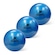 Kit de Bola de Pilates Overball Muvin - 25cm Soft Gym com Bico para Inflar - 3 unidades AZUL