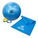 Kit de Tapete para Yoga em PVC Muvin - 168cm x 61cm x 0,4cm + Bola de Pilates 65cm com Bomba AZUL