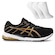 Tênis Asics Gel Shinobi + 3 Pares de Meia - Masculino PRETO/OURO