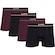 Kit Cuecas Boxer Lupo Microfibra sem Costura - 4 Unidades - Adulto PRETO/VERMELHO
