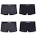 Kit Cuecas Sunga Lupo Micromodal sem Costura 4 Unidades - Adulto CINZA/PRETO