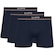 Kit de Cuecas Boxer Lupo Microfibra sem Costura - Adulto - 3 Unidades AZUL